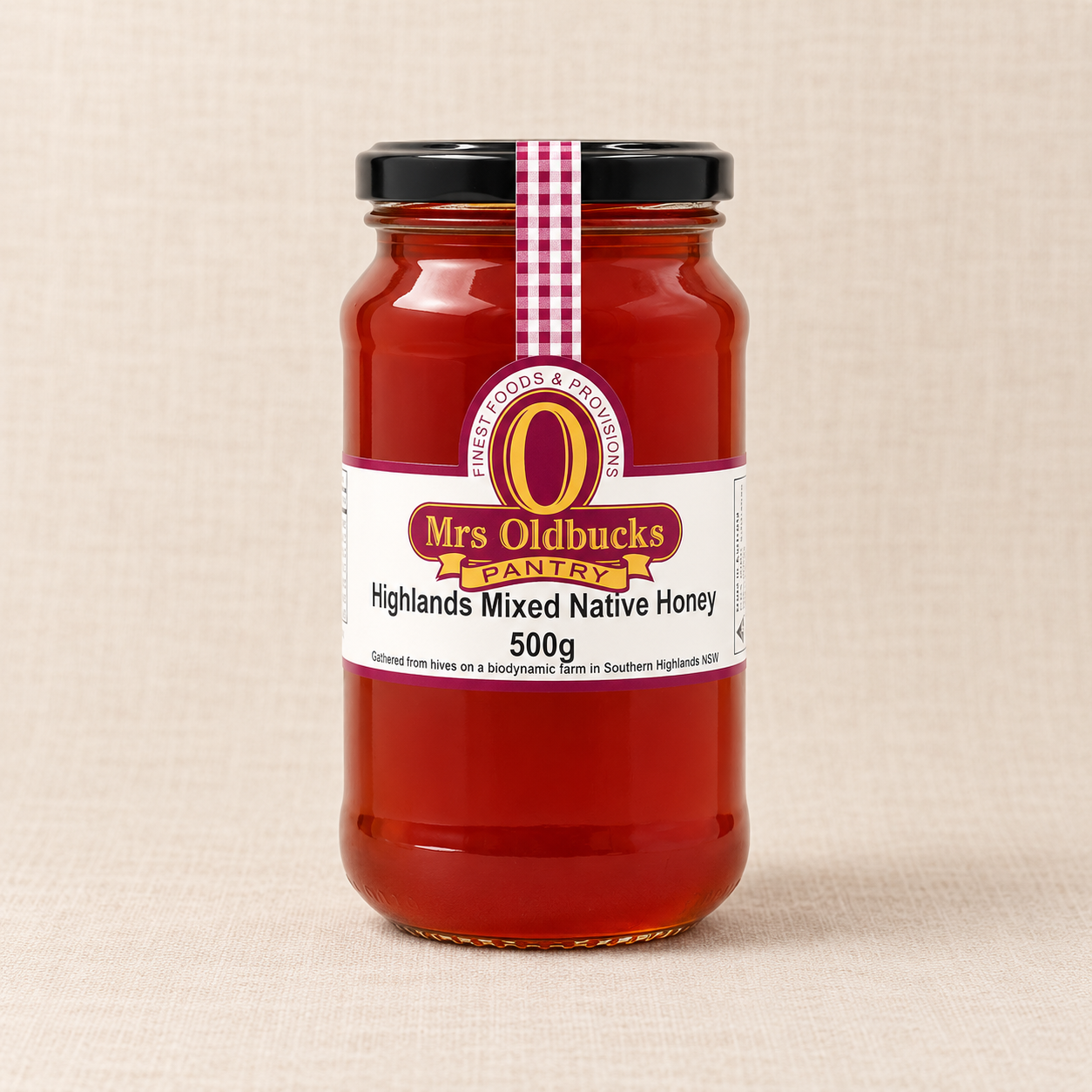 Mrs Oldbucks Pantry Highlands Mixed Native Honey 500g from a biodynamic farm in Colo Vale