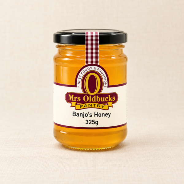 Mrs Oldbucks Pantry Banjo’s Honey 325g jar made from Paterson’s curse honey