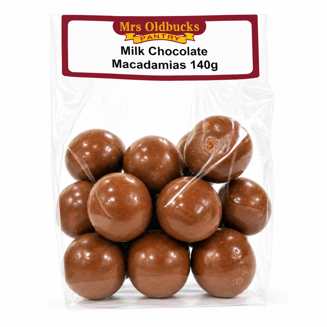 Mrs Oldbucks Pantry Milk Chocolate Macadamias Bag