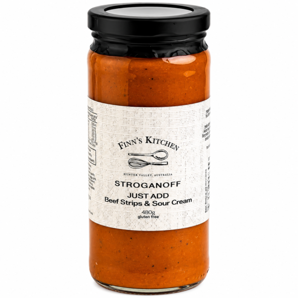 Finn's Kitchen Stroganoff Sauce gourmet Australian-made cook-in sauce from the Hunter Valley